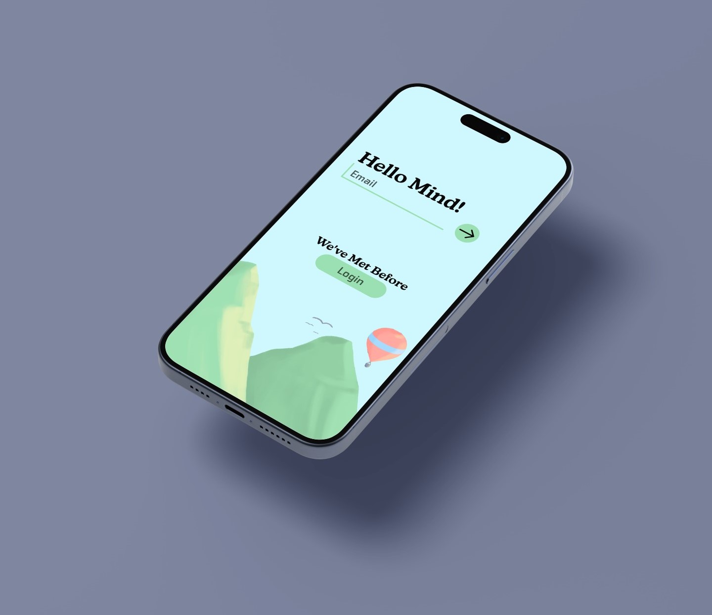 Login screen Mockup